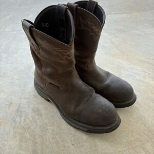 Ariat Workhog Waterproof Roper style Work Boots Composite Toe Size 9 1/2 D